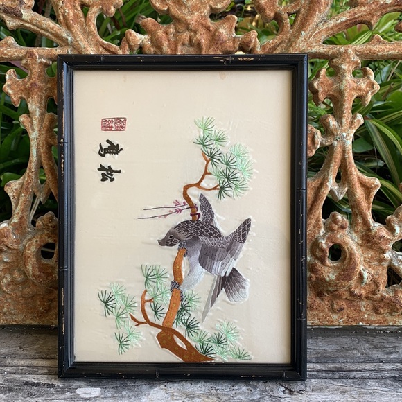 Vintage Silk Embroidery Sloth - Picture 6 of 9